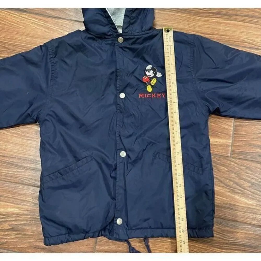 Mickey Mouse Yth Small DISNEY Cartoon Sweatshirt Lined Nylon Hoodie‎ Jacket FLAW